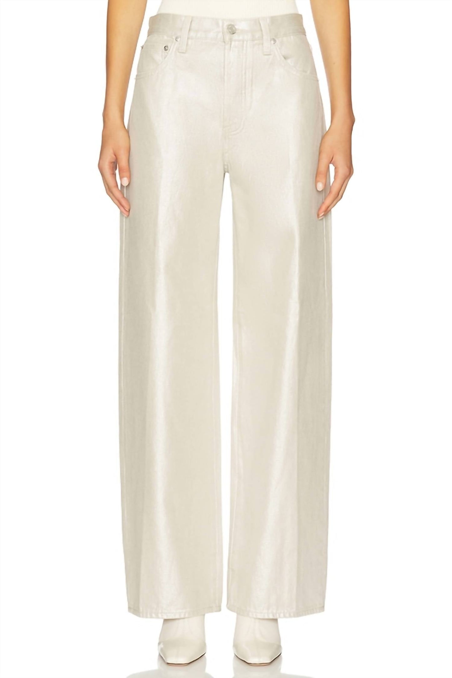Pistola - Tate High Rise Bowed Wide Leg Jeans