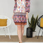 Paparazzi - Border Print Smocked Dress