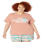The North Face Women's Half Dome Cotton Short Sleeve Tee Pink Size 2X