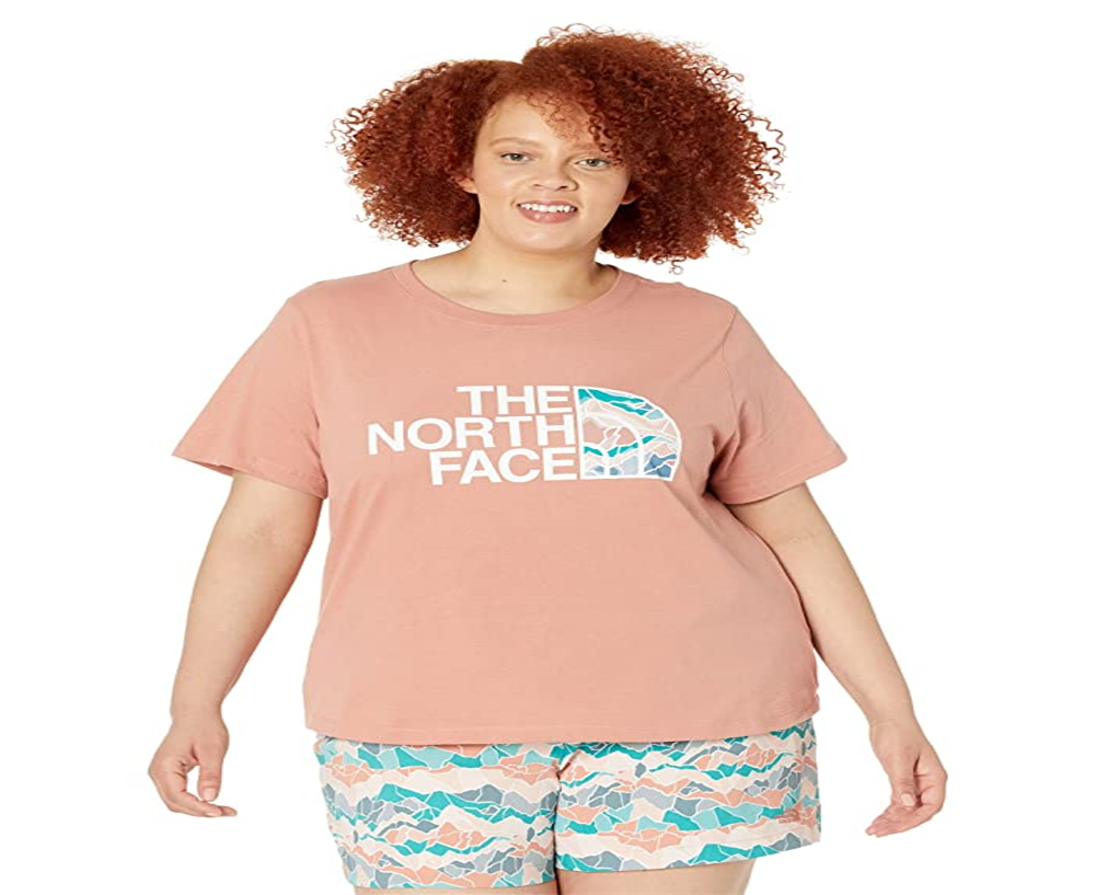 The North Face Women's Half Dome Cotton Short Sleeve Tee Pink Size 2X