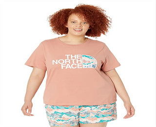 The North Face Women's Half Dome Cotton Short Sleeve Tee Pink Size 2X