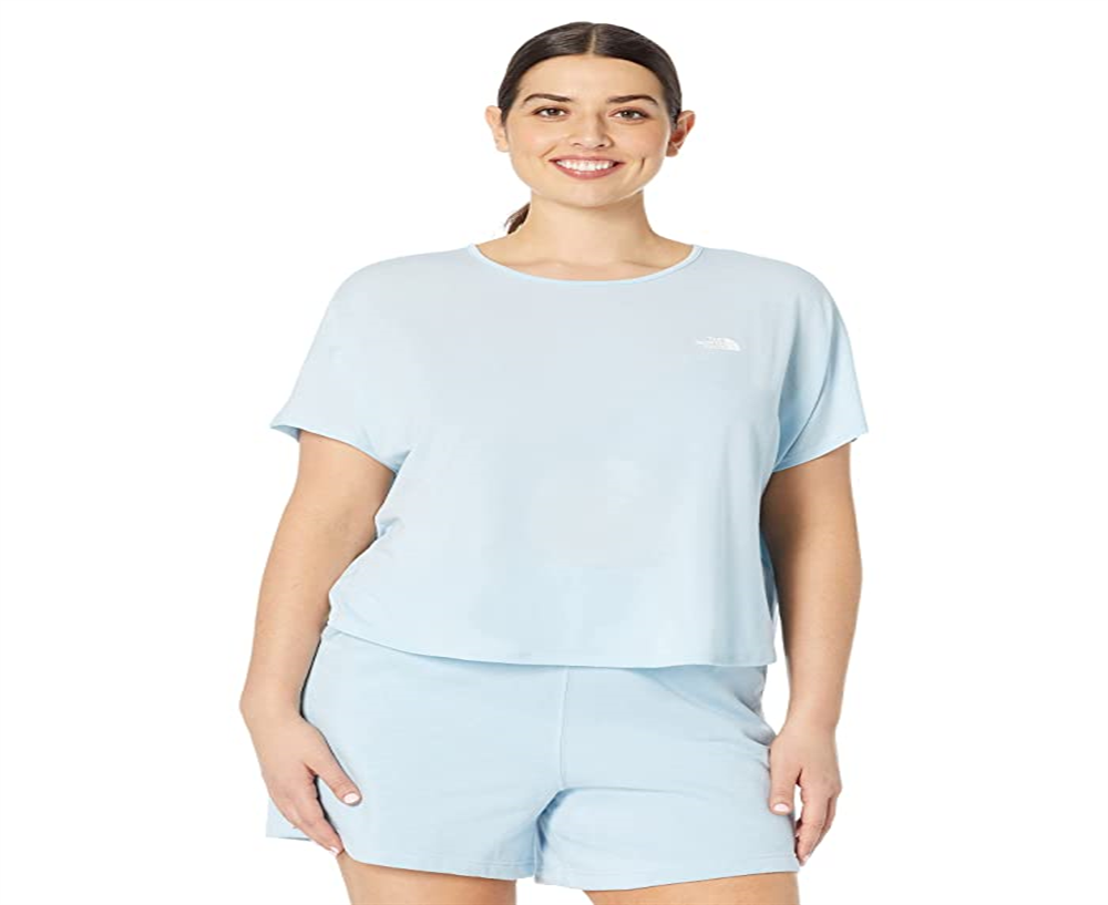 The North Face Women's Wander Cross Back Short Sleeve Blue Size 1X