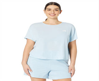 The North Face Women's Wander Cross Back Short Sleeve Blue Size 1X