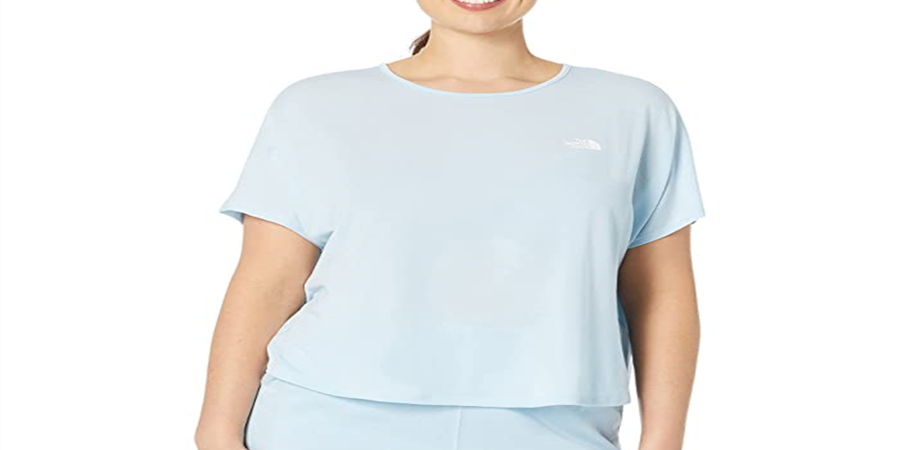 The North Face Women's Wander Cross Back Short Sleeve Blue Size 1X