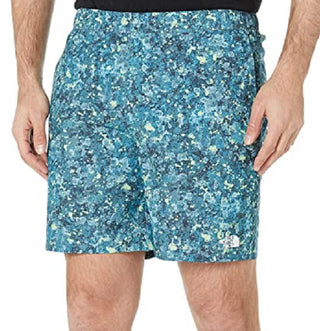 The North Face Men's Printed Wander Shorts Blue Size Medium