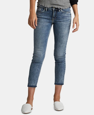 Silver Jeans Co. Women's Crop Skinny Jeans Blue Size 32X25