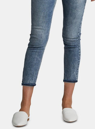 Silver Jeans Co. Women's Crop Skinny Jeans Blue Size 32X25