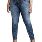 Silver Jeans Co. Women's Trendy Plus Suki Curvy Fit Slim Jeans Blue Size 22