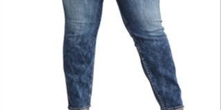 Silver Jeans Co. Women's Trendy Plus Suki Curvy Fit Slim Jeans Blue Size 22