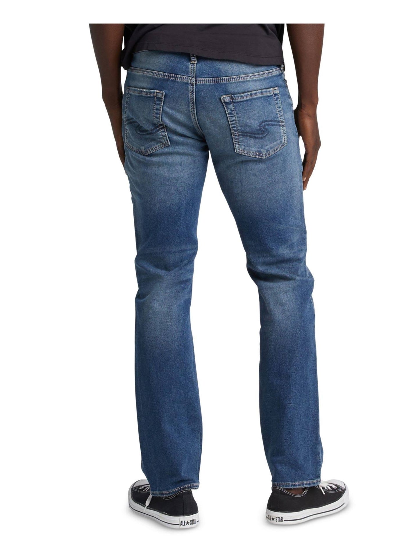 Silver Jeans Co. Men's Allan Classic Straight Leg Jeans Blue Size 32X32