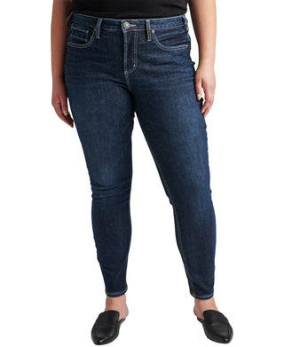 Silver Jeans Co. Women's The Curvy High Rise Skinny Jeans Blue Size 16W