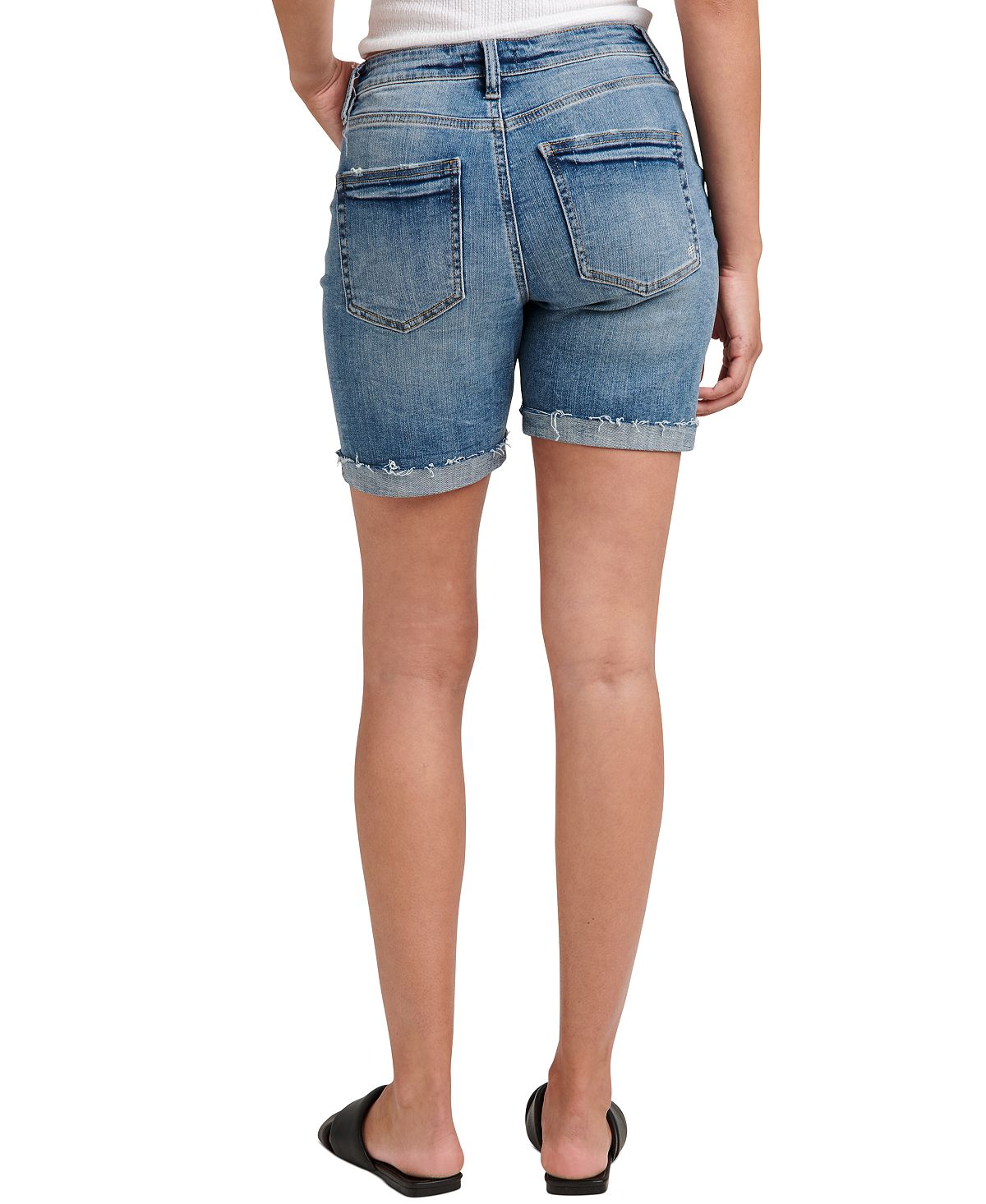 Silver Jeans Co. Women's Sure Thing Long Jean Shorts Blue Size 33