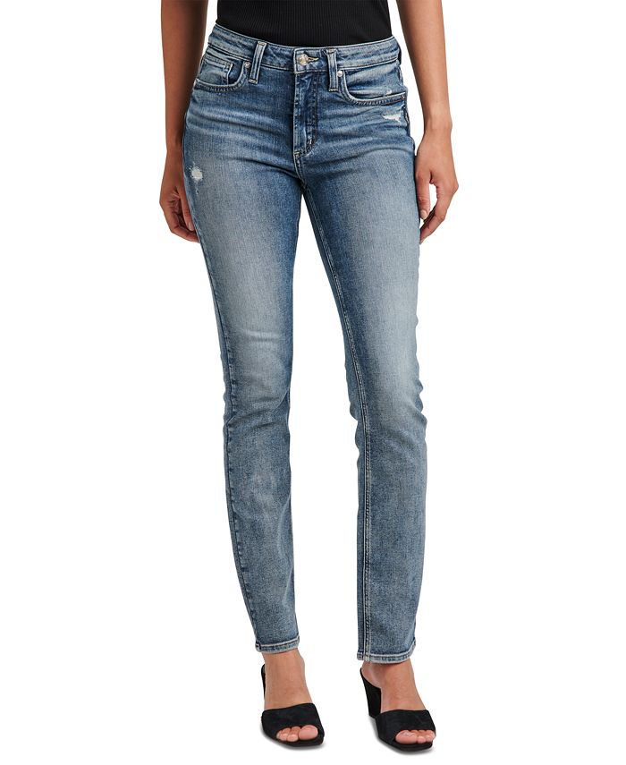Silver Jeans Co. Women's Most Wanted Slim Jeans Blue Size 34X31