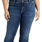Silver Jeans Co. Women's Elyse Slim Bootcut Jeans Blue Size 16W
