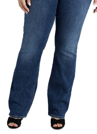 Silver Jeans Co. Women's Elyse Slim Bootcut Jeans Blue Size 16W