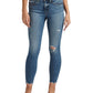 Silver Jeans Co. Women's Most Wanted Distressed High Waist Ankle Skinny Jeans Blue Size 31X27