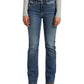 Silver Jeans Co. Women's Suki Ripped Slim Bootcut Jeans Blue Size 29X33
