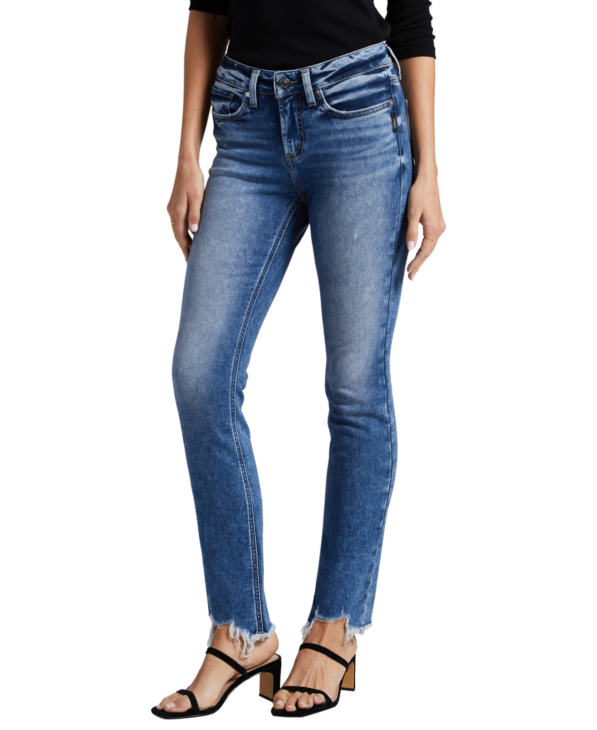 Silver Jeans Co. Women's Suki Mid Rise Straight Leg Jeans Blue Size 36X29