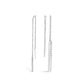 10K White Gold 1/10 Cttw Diamond Threader Earrings