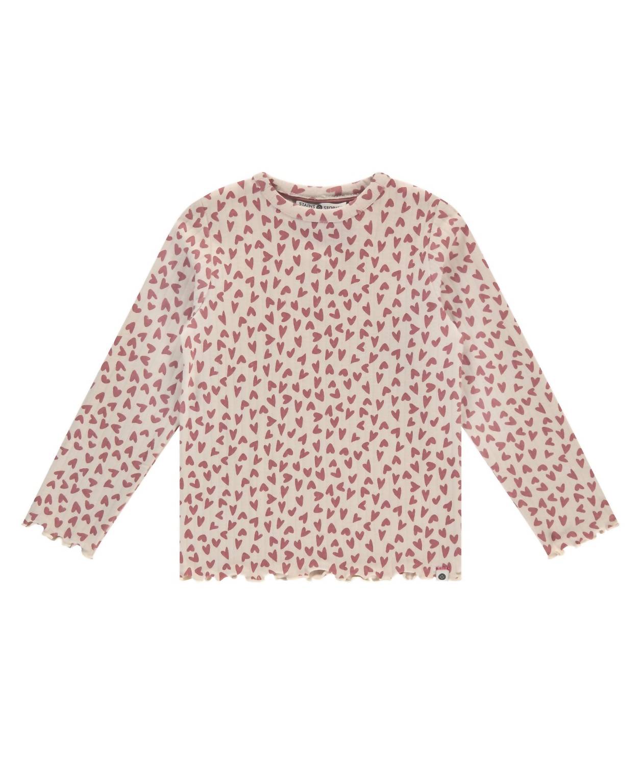 Babyface - Girl's Lettuce Hem Printed Long Sleeves Tee