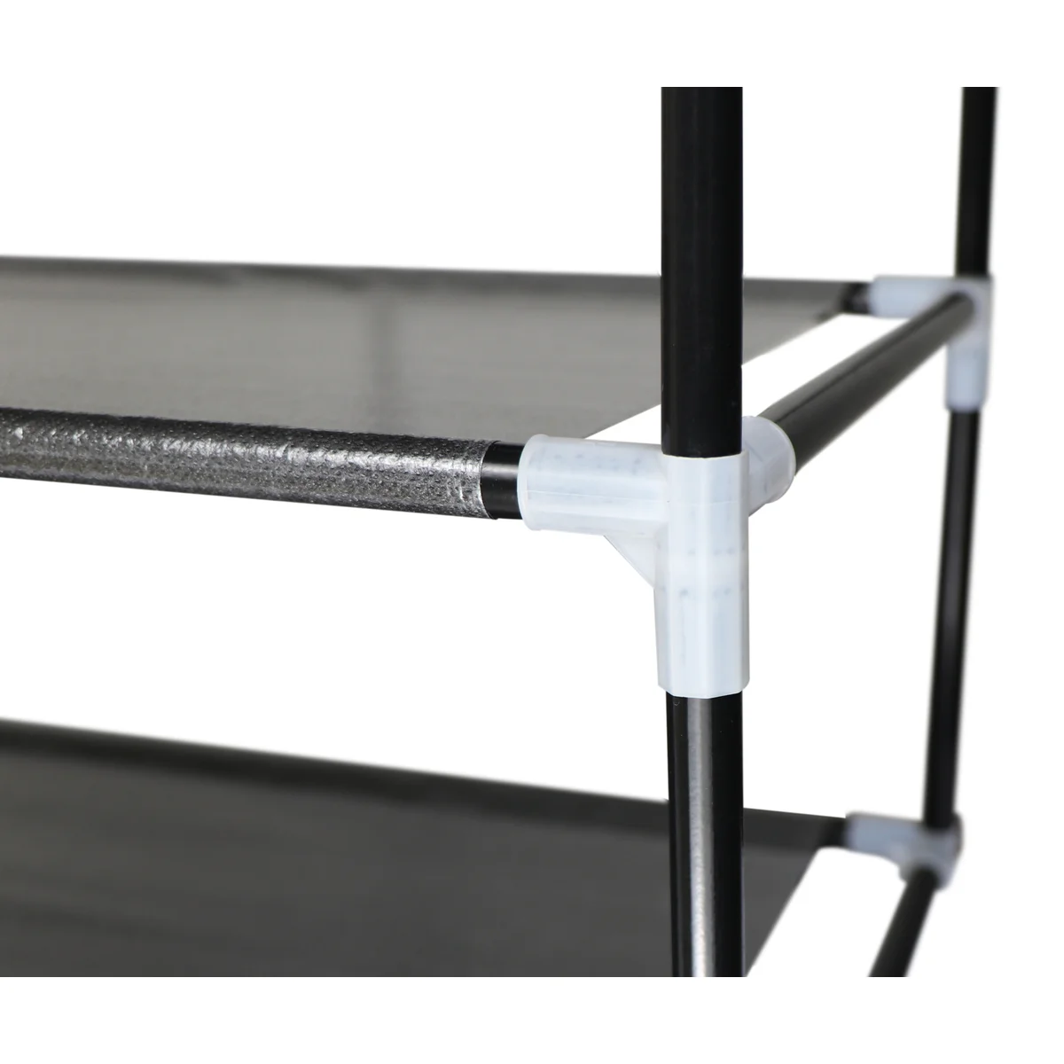 4 Tier Shoe Rack with Side Pocket Holds 24 Shoes