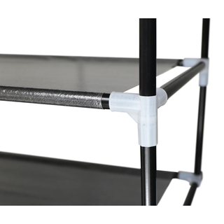 4 Tier Shoe Rack with Side Pocket Holds 24 Shoes