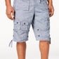 Seanjohn Men's Drawstring Patterned Shorts Blue Size 46