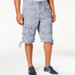 Seanjohn Men's Drawstring Patterned Shorts Blue Size 46