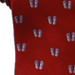 Tommy Hilfiger Men's Flip Flop All Over Silk Pattern Neck Tie Red Size Regular