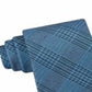 Calvin Klein Men's Graphite Neck Tie Silk Plaid Blue Size Regular