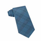 Calvin Klein Men's Graphite Neck Tie Silk Plaid Blue Size Regular