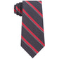 Calvin Klein Men's Molten Bar Stripes Self Tied Necktie Black Size Regular
