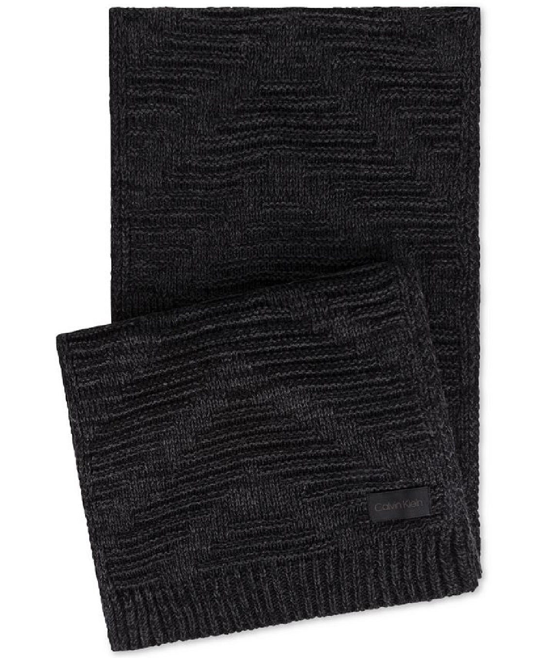 Calvin Klein Men's Textured Scarf Black Size Regular
