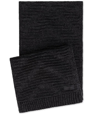Calvin Klein Men's Textured Scarf Black Size Regular