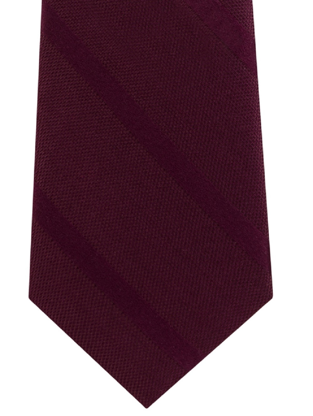 Tommy Hilfiger Men's Textured Woven Stripe Silk Tie Red Size Regular