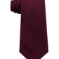 Tommy Hilfiger Men's Textured Woven Stripe Silk Tie Red Size Regular