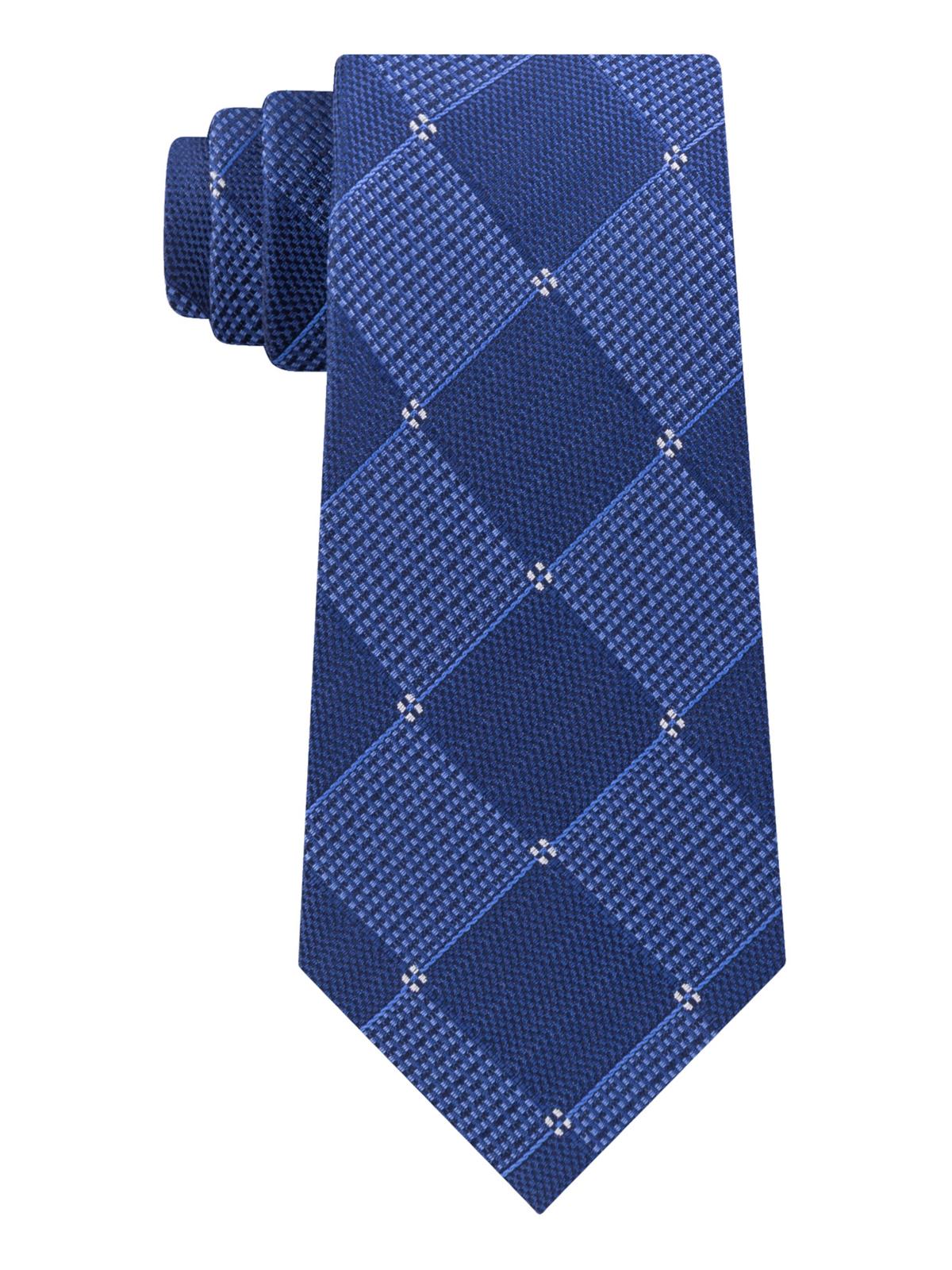 Kenneth Cole Reaction Men's Silk Blend Office Neck Tie Blue Size Regular