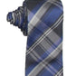 Kenneth Cole Reaction Men's Bianco Silk Plaid Neck Tie Blue Size Regular