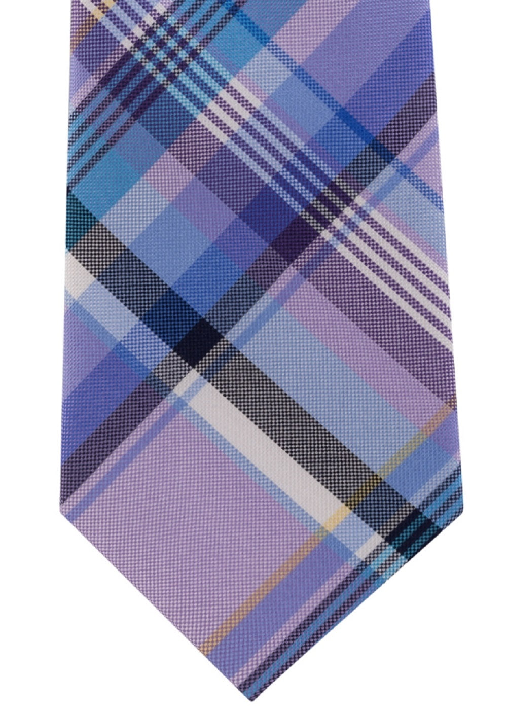 Tommy Hilfiger Men's Barbecue Plaid Silk Tie Purple Size Regular