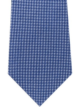 Calvin Klein Men's Slim Houndstooth Tie Blue Size Regular