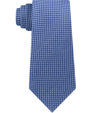 Calvin Klein Men's Slim Houndstooth Tie Blue Size Regular