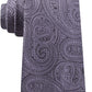 Michael Kors Men's Rich Texture Paisley Silk Tie Gray Size Regular