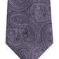 Michael Kors Men's Rich Texture Paisley Silk Tie Gray Size Regular
