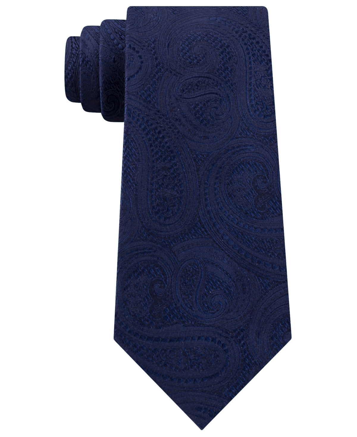 Michael Kors Men's Rich Texture Paisley Silk Tie Blue Size Regular