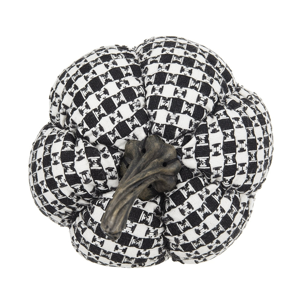 Set of Two Farmhouse Plaid Fabric Pumpkins by Bruce