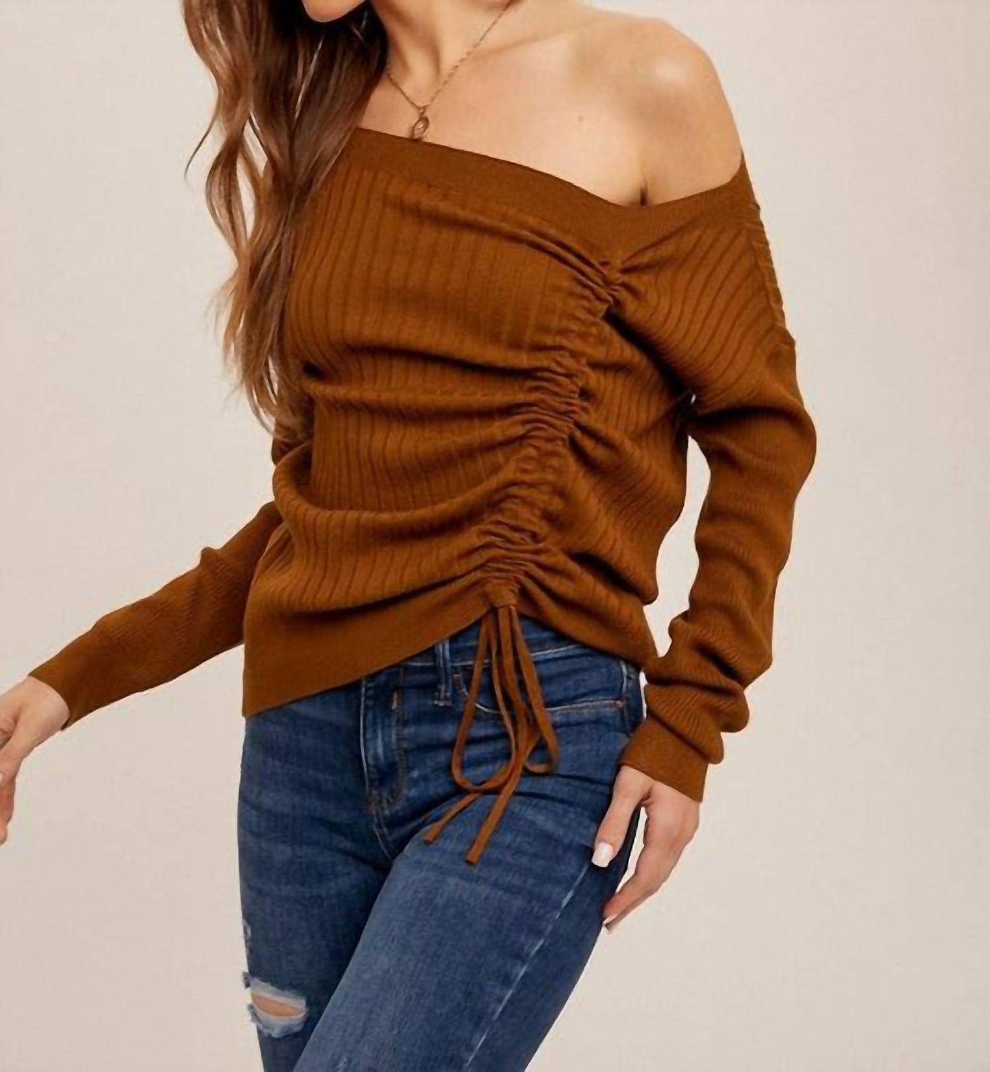 Hem & Thread - Ruched Asymmetrical Top