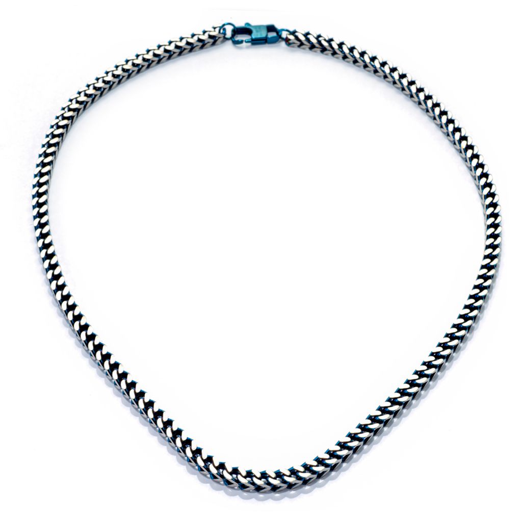 Invicta Jewelry Two-tone Stainless Steel 24" Franco Chain Necklace