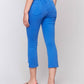 Charlie B - Asymmetrical Hem Cropped Twill Pants