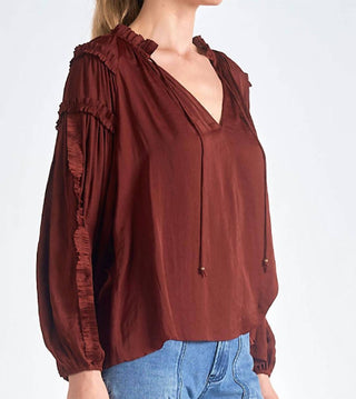 Elan - Brick Heather Top