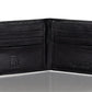 Steve Madden Men's Glove Leather Rfid Blocking Passcase Wallet Black Size Regular